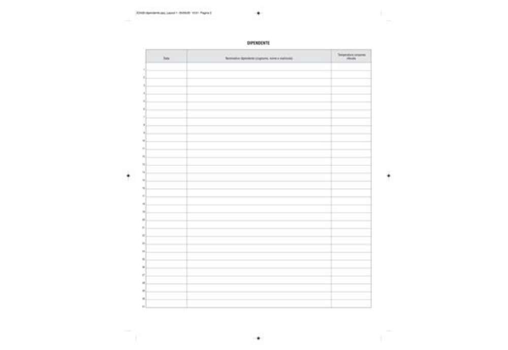 Immagine di Registro rilevazione temperatura corporea - 32 pag - 31x24,5 cm - Edipro
