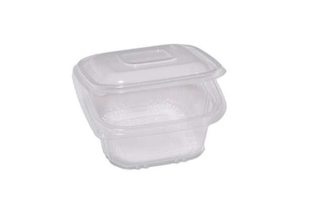 Immagine di Contenitori in PP - con coperchio incernierato - 12 x 12 x 5,5 cm - Europack - conf. 50 pezzi