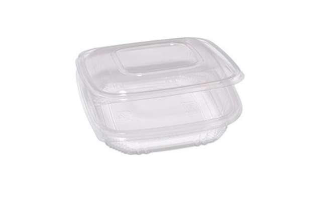 Immagine di Contenitori in PP - con coperchio incernierato - 18,5 x 18,5 x 3,7 cm - Europack - conf 50 pezzi