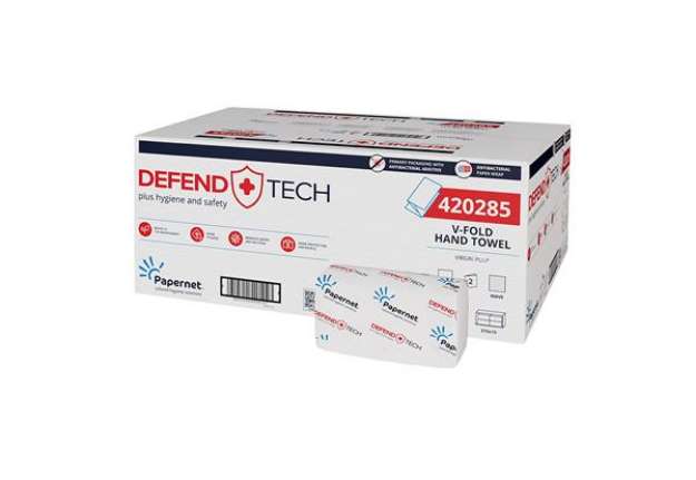 Immagine di Asciugamani piegati a V Defend Tech - Papernet - pacco 210 pezzi