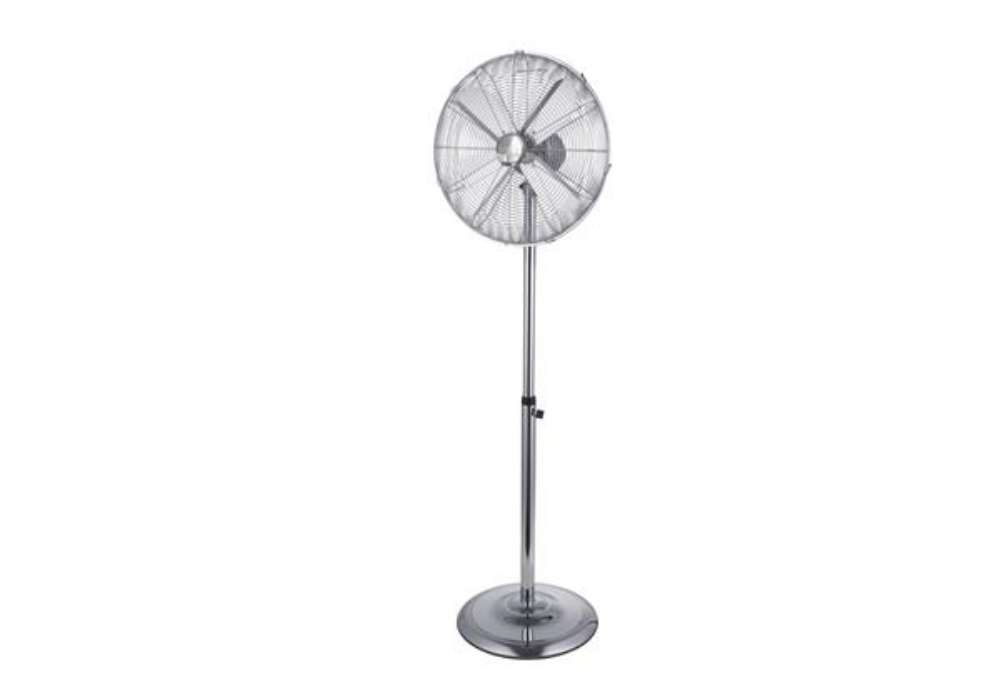 Immagine di Ventilatore Cromo da terra - 3 velocità - 60 W - pala diametro 45 cm - 45 x 45 x 170 cm - metallo cr