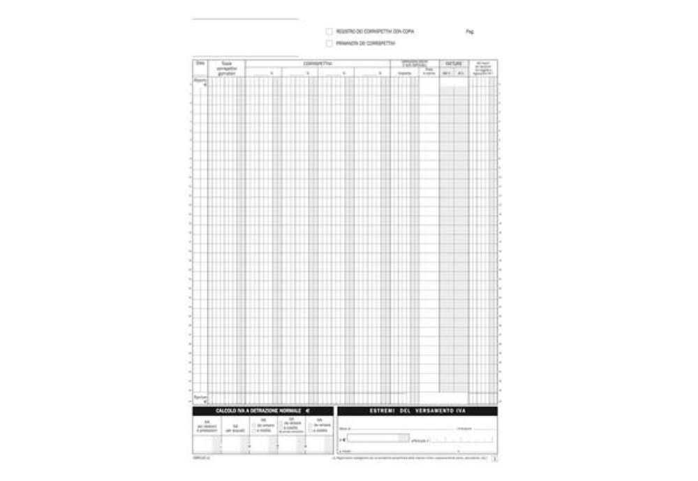 Immagine di Blocco registro corrispettivi - 12/12 copie autoric. - 29,7 x 21,5 cm - DU168512C00 - Data Ufficio