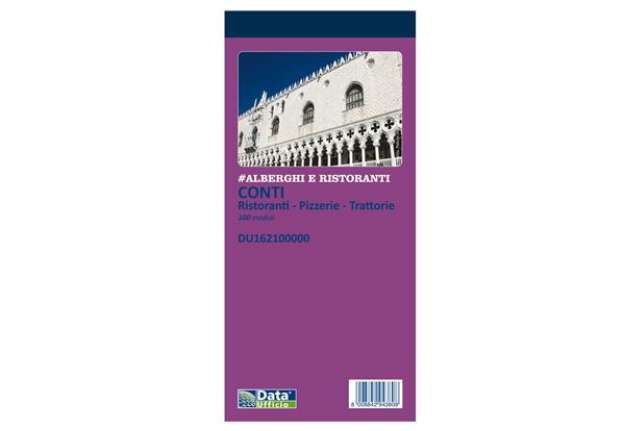 Immagine di Blocco conti ristoranti/pizzerie/trattorie - 21,5 x 10 cm - 100 copie - DU162100000 - Data Ufficio