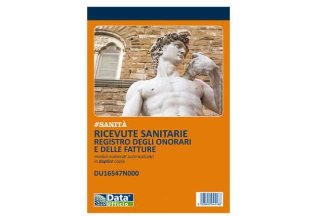 Immagine di Blocco registro onorari/fatture ricevute sanitarie - 50/50 copie numerate autoricalcanti - 21,5 x 14