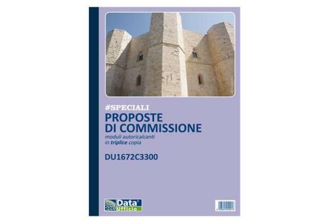 Immagine di Blocco proposte commissione - 33/33/33 copie autoricopianti - 29,7 x 21,5 cm - DU1672C3300 - Data Uf