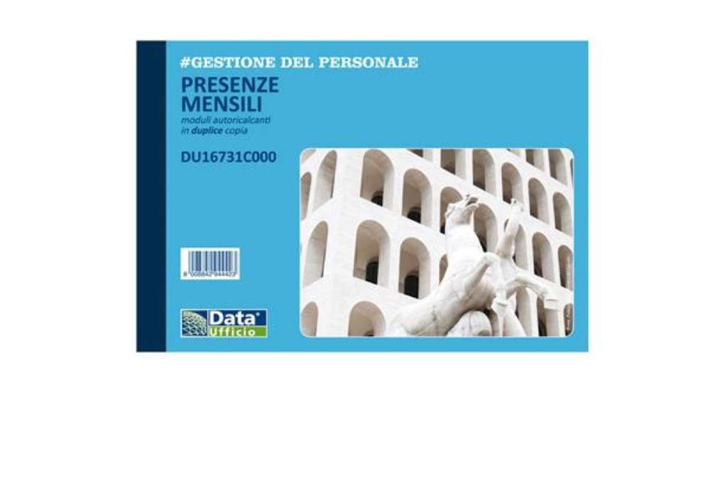 Immagine di Blocco presenze mensili - 25/25 copie autoricalcanti - 14,8 x 21,5 cm - DU16731C000 - Data Ufficio