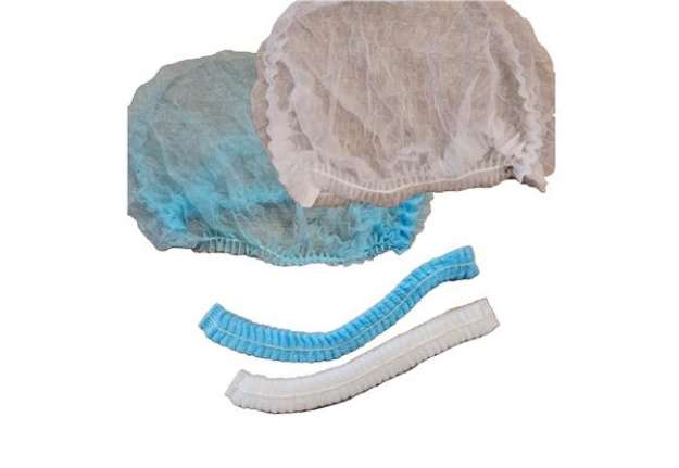 Immagine di Cuffie tonde monouso - in PP - tg. unica - azzurro - conf. 100 pezzi