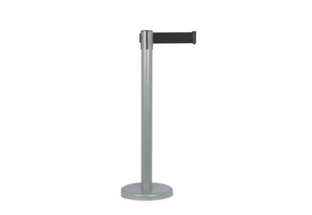 Immagine di Colonnina segnapercorso - con nastro nero 250 cm - grigio - Stilcasa