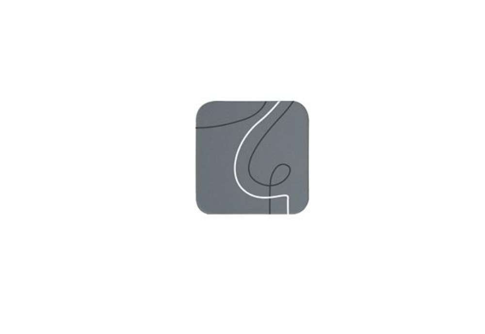Immagine di Sottobicchiere linea Linee - 10 x 10 cm - grigio - Stilcasa