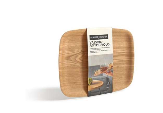 Immagine di Vassoio antiscivolo - in legno frassino - 36 x 28 cm - Perfetto