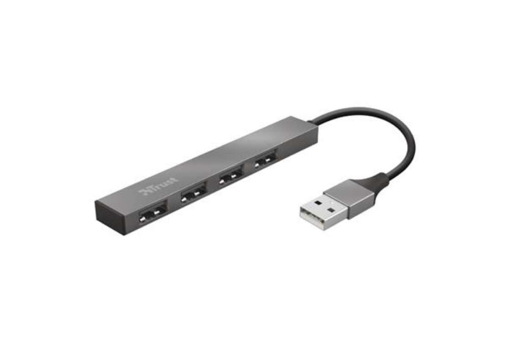 Immagine di Hub Mini 4 porte Halyx - alluminio - Trust