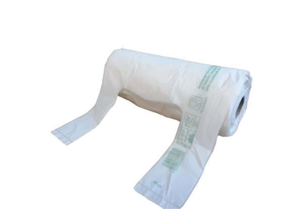 Immagine di Shoppers Mini - 22x50 cm - mater-bi - bianco - rotolo 200 pezzi