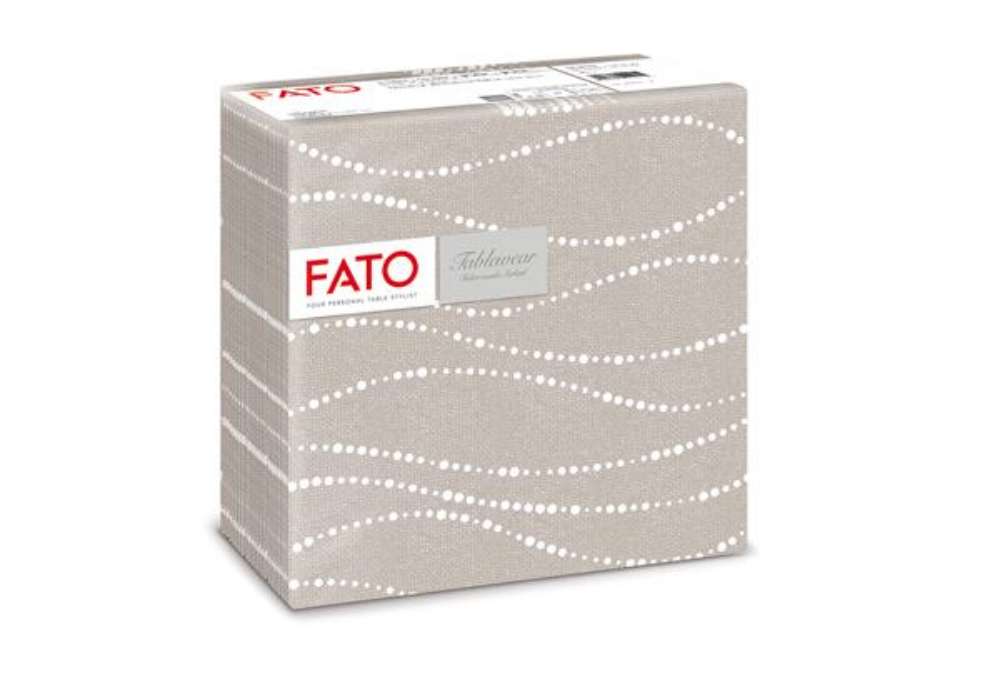 Immagine di Tovagliolo linea AirLaid - carta - 40 x 40 cm - perla / tortora - Fato - conf. 50 pezzi