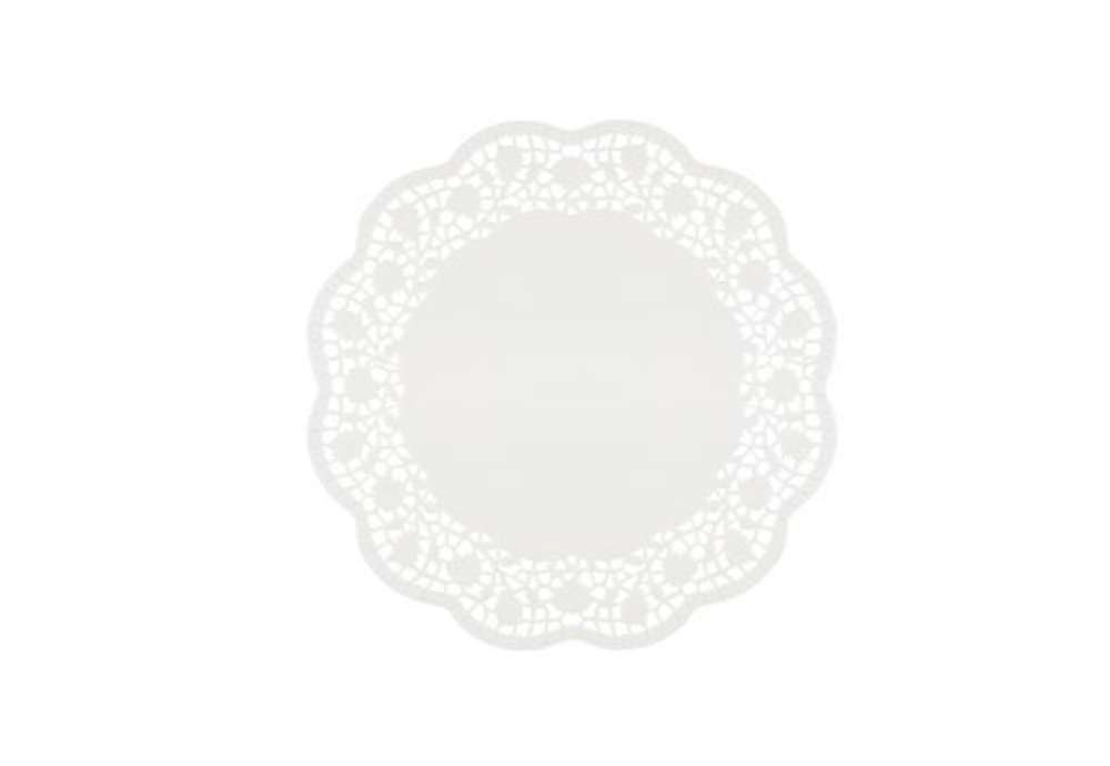 Immagine di Sottotorta decorativi in carta bianca - diametro 27 cm - conf. 6 pezzi