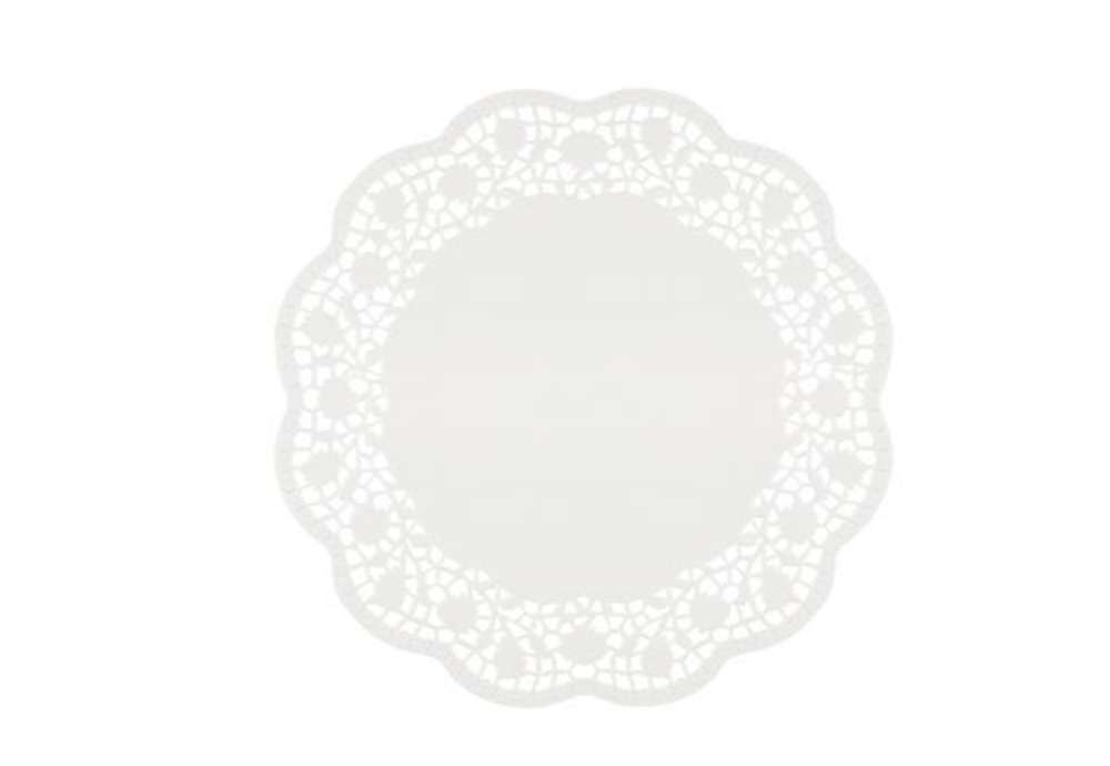 Immagine di Sottotorta decorativi in carta bianca - diametro 30 cm - conf. 12 pezzi