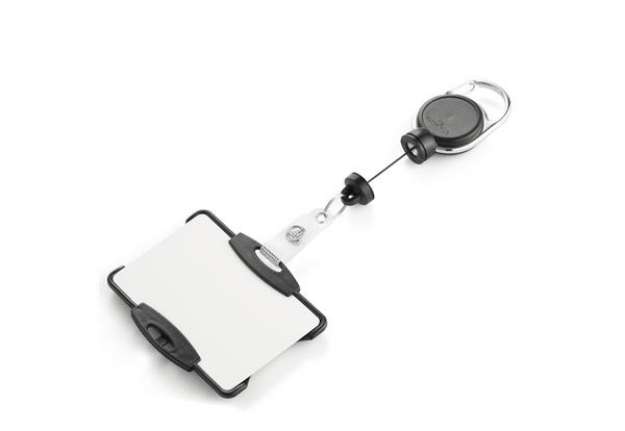 Immagine di Portabadge con chiocciola Yo-Yo Extra-Strong - nero - Durable