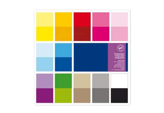Immagine di Carta Scarpbooking - 30,5 x 30,5 cm - 180 gr - colori assortiti - DECO - conf. 24 fogli