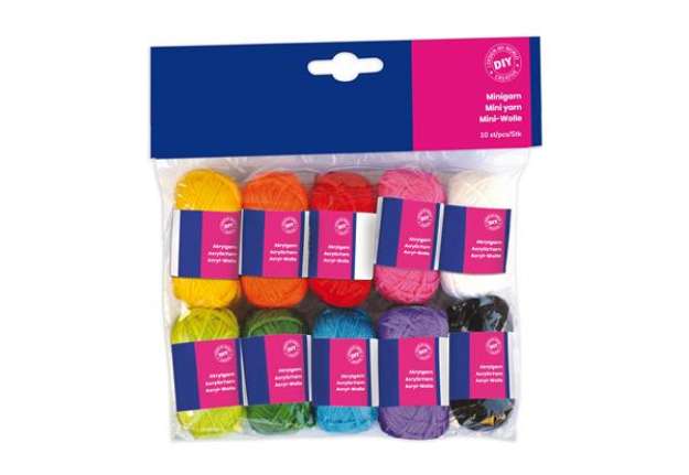 Immagine di Matassa 100% acrilico - lungh. 36 mt - colori assortiti - CWR - set 10 pezzi