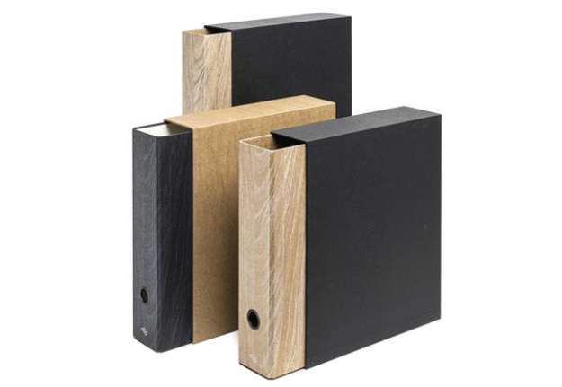 Immagine di Registratore con custodia Wood - 23 x 33 cm - dorso 8 cm - colori assortiti - Colorosa
