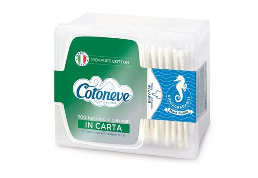 Immagine di Bastoncini puliorecchie cotonati - Cotoneve - cofanetto da 200 pezzi