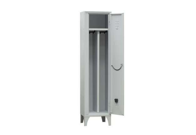 Immagine di Armadio spogliatoio in metallo - 1 vano - con divisorio - 40 x 50 x 180 cm - grigio - Fasma