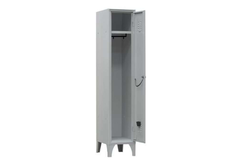 Immagine di Armadio spogliatoio in metallo - 1 vano - 35 x 35 x 180 cm - grigio - Fasma