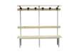 Immagine di Panca spogliatoio - con alzata - 6 posti - 200 x 40 x185 cm - legno - Fasma