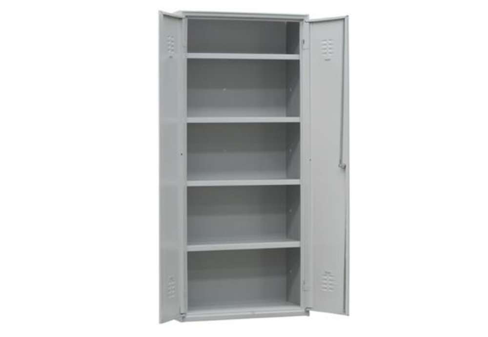 Immagine di Armadio multiuso in metallo - a 2 ante - 80 x 40 x180 cm - grigio - Fasma