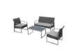 Immagine di Salotto Alicante - nero/grigio - Garden Friend - set 4 elementi