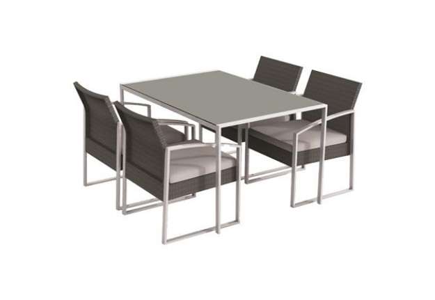 Immagine di Set pranzo Bilbao - nero/grigio - Garden Friend - set 5 elementi