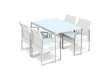 Immagine di Set pranzo Bilbao - bianco/grigio - Garden Friend - set 5 elementi