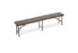 Immagine di Panca Horeca - pieghevole - 44 x 30 x 183 cm - acciaio/HDPE - noce - Garden Friend