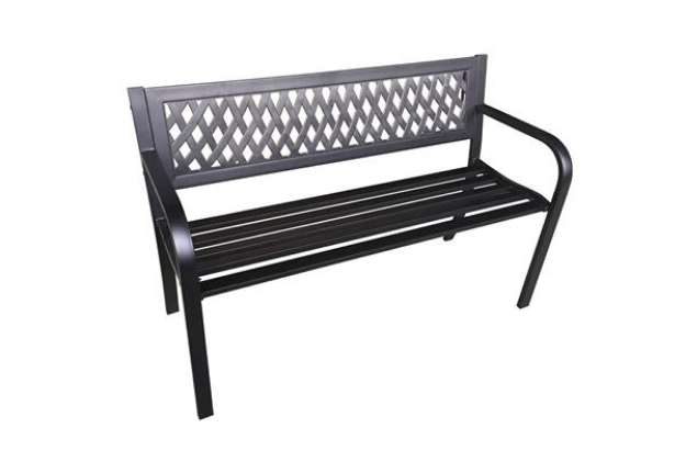 Immagine di Panca da giardino Boulevard  - 75 x 50 x 120 cm - acciaio/ABS - nero - Garden Friend