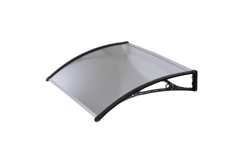 Immagine di Pensilina modulare - 100 x 60 cm - policarbonato alveolare - trasparente - X-Robust