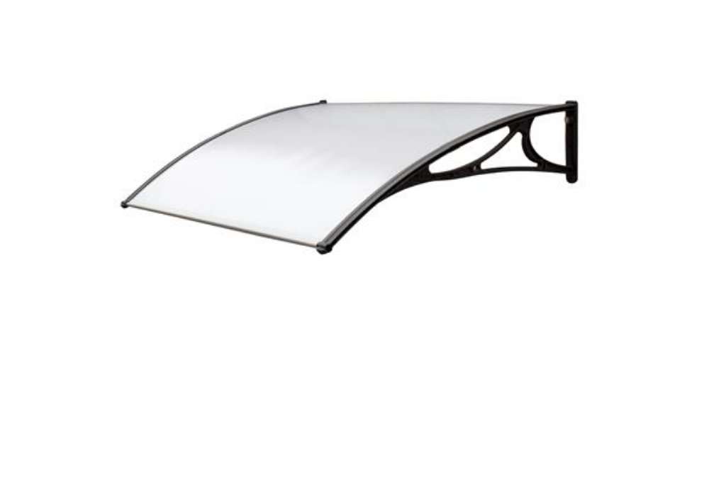 Immagine di Pensilina modulare - 100 x 80 cm - policarbonato alveolare - satinato opalino - X-Robust