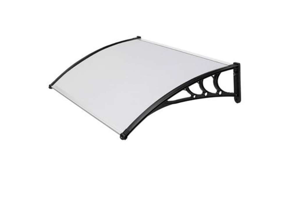 Immagine di Pensilina modulare - 120 x 80 cm - policarbonato compatto - satinato opalino - X-Robust