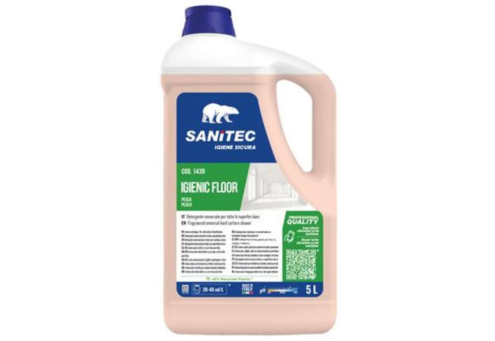 Immagine di Detergente pavimento Igienic Floor - 5 L - pesca/gelsomino - Sanitec