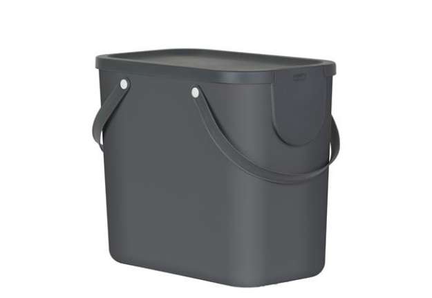 Immagine di Pattumiera Albula - 25 L - grigio antracite - Rotho