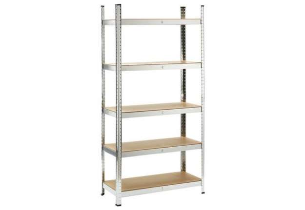 Immagine di Scaffale - 5 ripiani - 180 x 40 x 90cm - metallo/MDF - Garden Friend