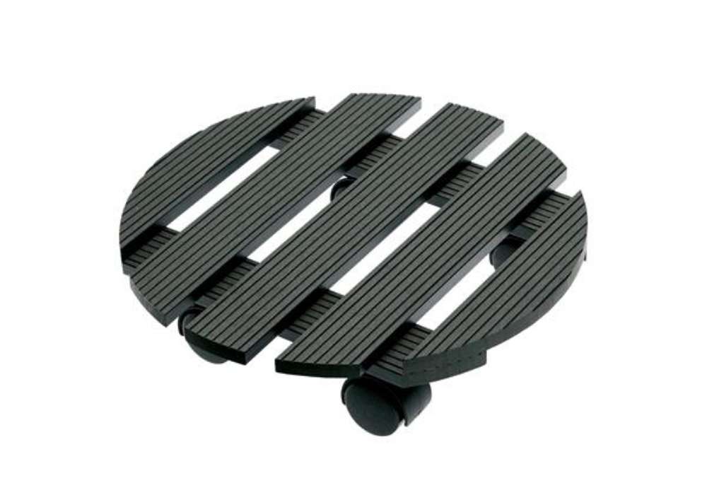 Immagine di Trolley portavaso in WPC idrorepellente - Ø 30 cm - Verdemax