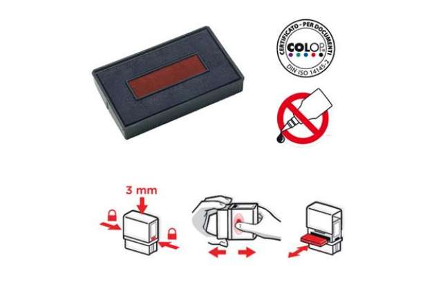 Immagine di Tampone E/200/2 rosso-blu - in blister - Colop