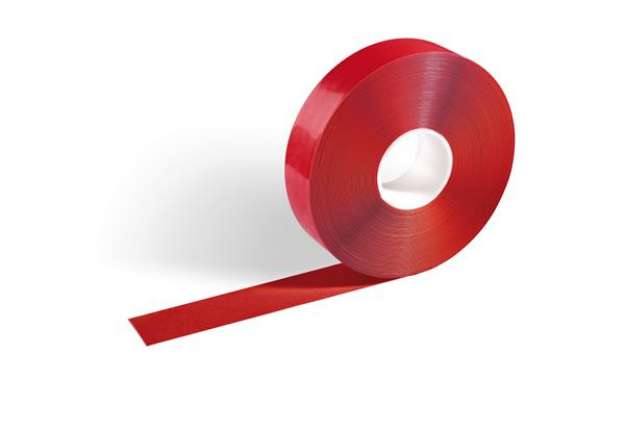 Immagine di Nastro adesivo DURALINESTRONG 50/05 1021 - permanente - 5 cm x 30 m - rosso - Durable