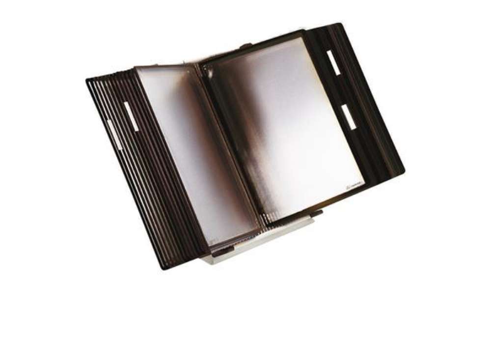 Immagine di Leggio antibatterico - da tavolo - 10 buste - A4 - nero - Djois