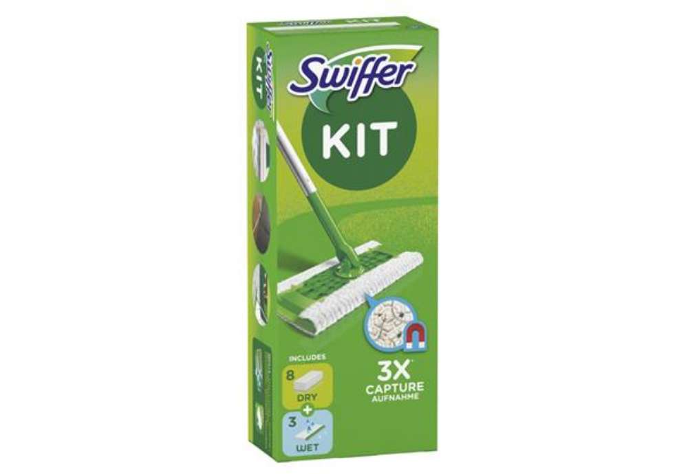 Immagine di Swiffer Dry Starter Kit completo (8 panni + 3 panni wet) - Swiffer