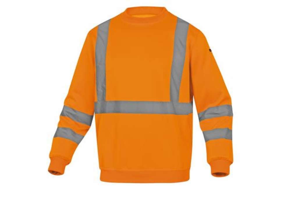Immagine di Felpa sportiva Astral - alta visibilità - tg. M - arancio fluo - Deltaplus