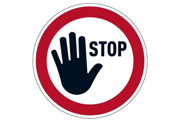 Immagine di Pittogramma adesivo - da terra - "Stop" - diametro 43 cm - Durable