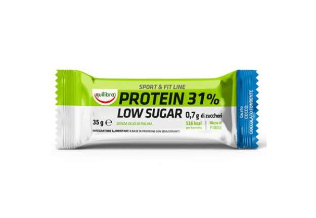 Immagine di Integratore Sport & Fit Line Protein 31% - low sugar choco cioccolato - 35 gr - Equilibra