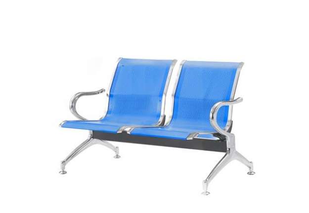 Immagine di Panca attesa - 2 posti - in acciaio - blu - Serena Group