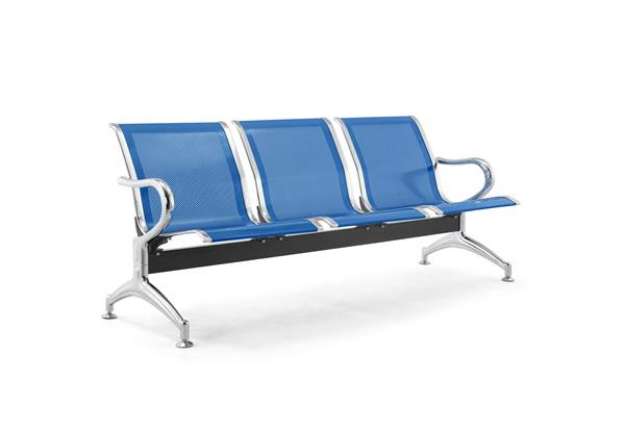 Immagine di Panca attesa - 3 posti - in acciaio - blu - Serena Group