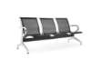 Immagine di Panca attesa - 3 posti - in acciaio - nero - Serena Group